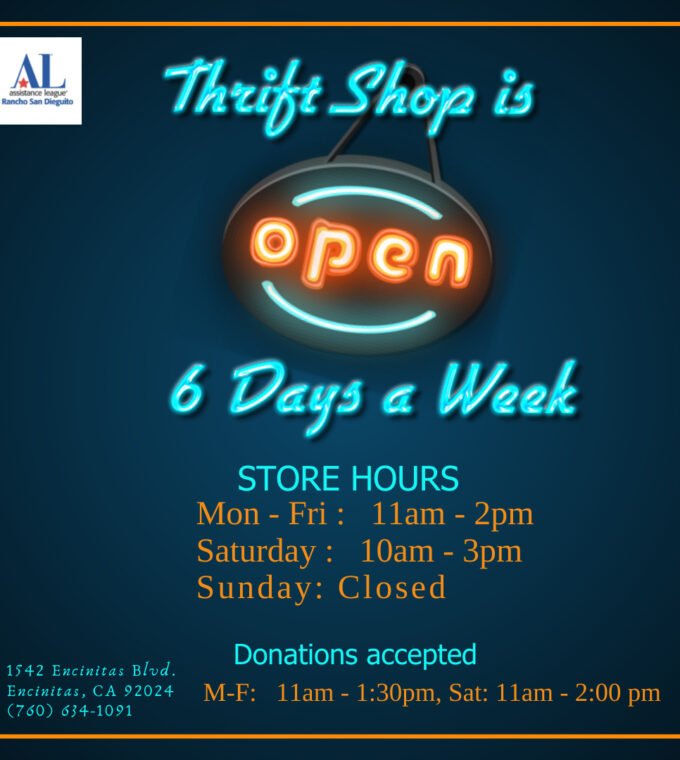 ThriftShop Hours updated 31JAN22