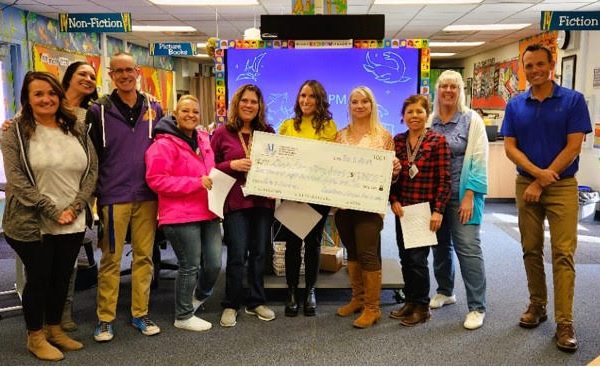 Teachers receiving awards for classroom projects