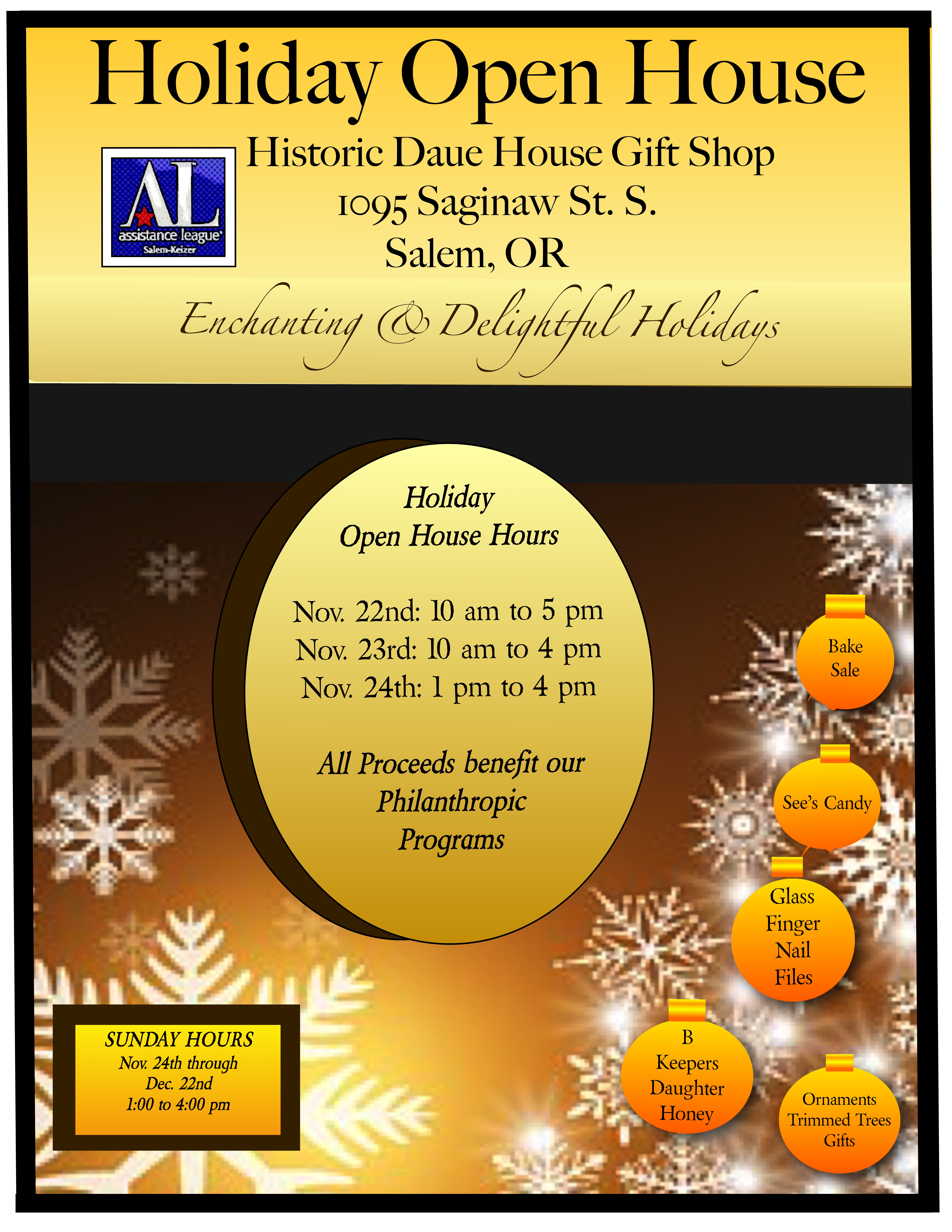 Holiday Open House at Encore and Gift Shop! | Assistance League – Salem-Keizer