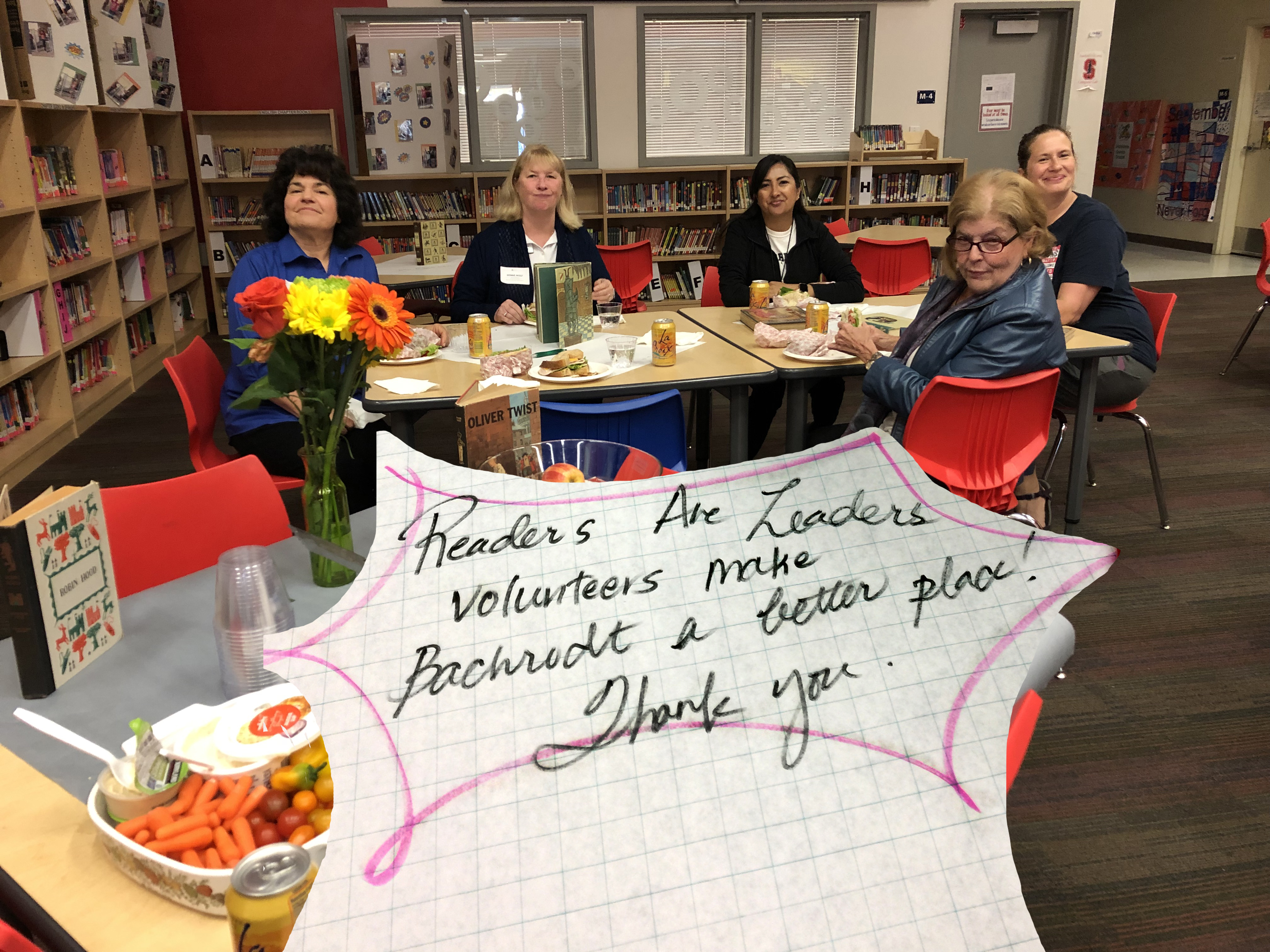 Thank You lunch for Readers Are Leaders at Bachrodt Elementary