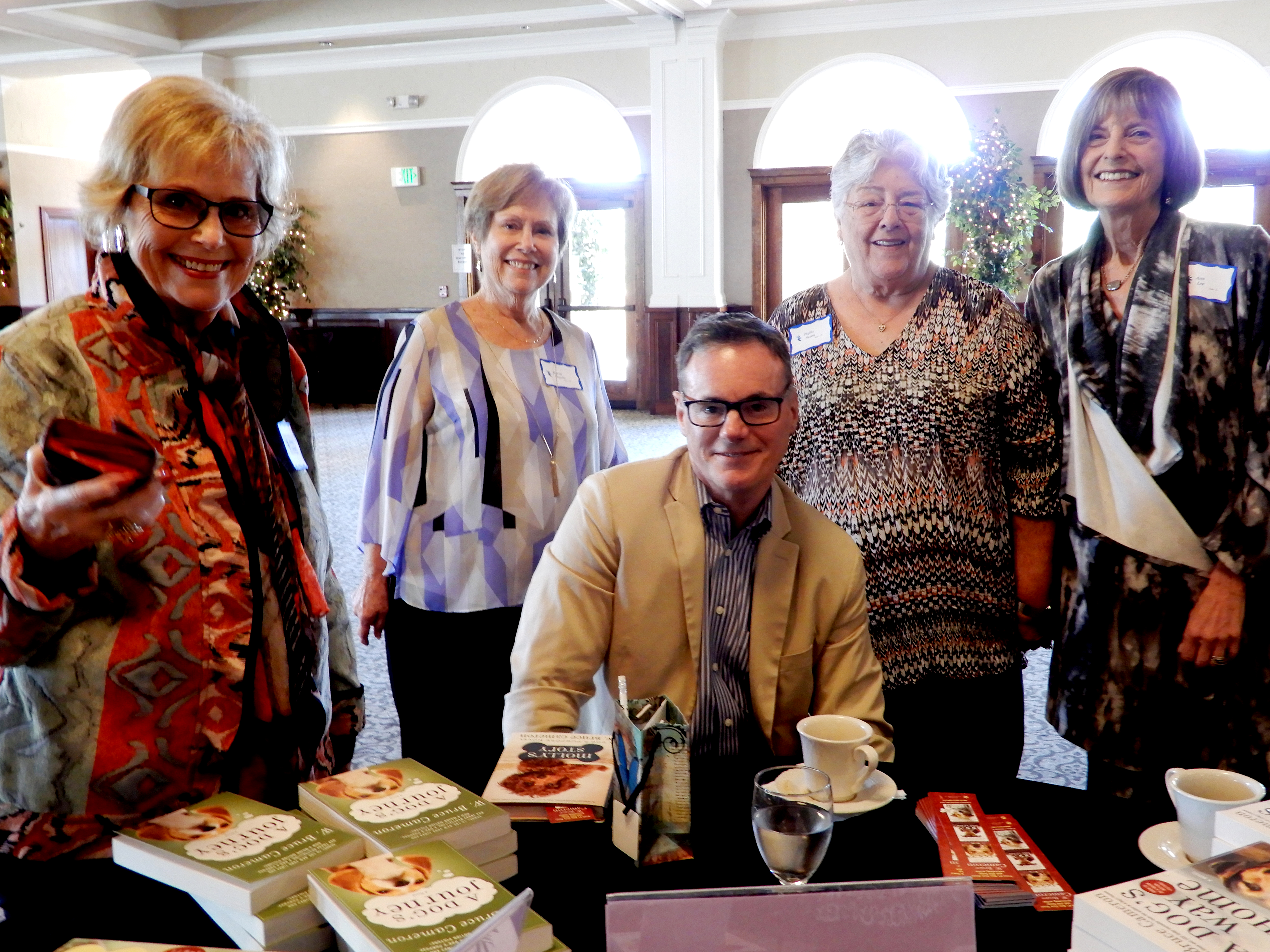 Members with Bruce Cameron at Lunch with the Authors