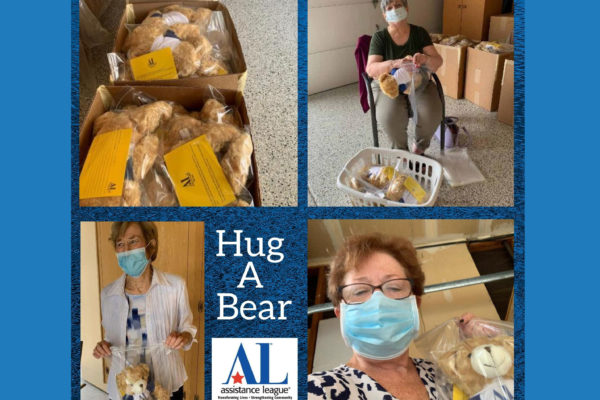 Hug-a-Bear volunteers packing for a delivery