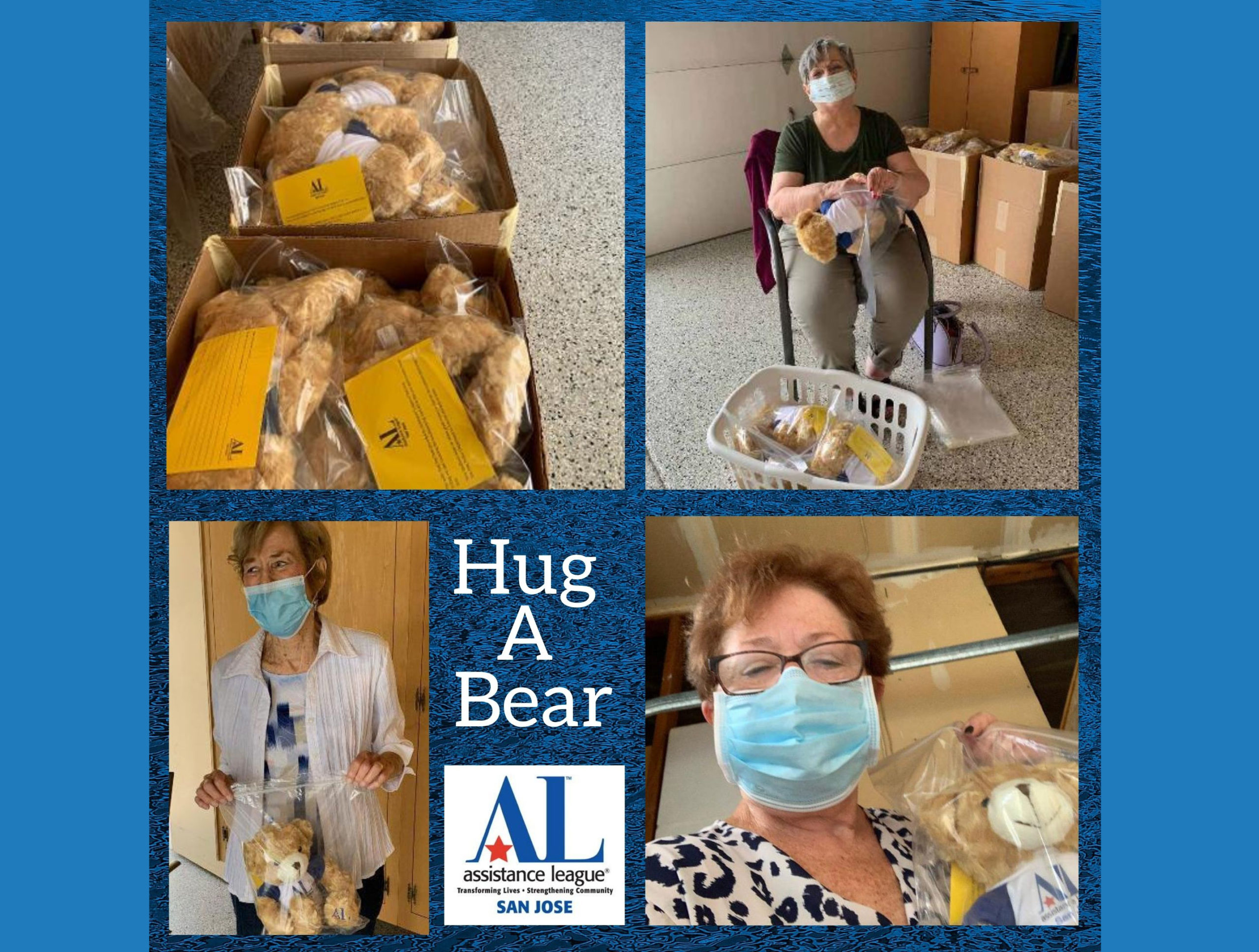 Hug-a-Bear volunteers packing for a delivery