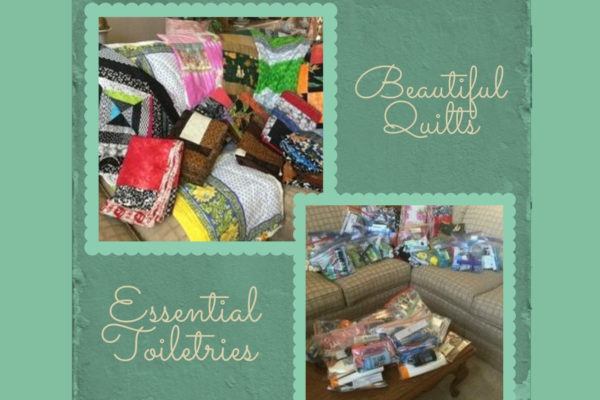 Quilts and toiletries for CityTeam