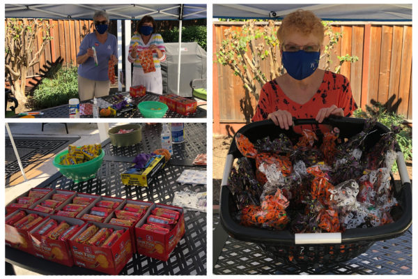 Assembling Halloween Goodie Bags for FSH