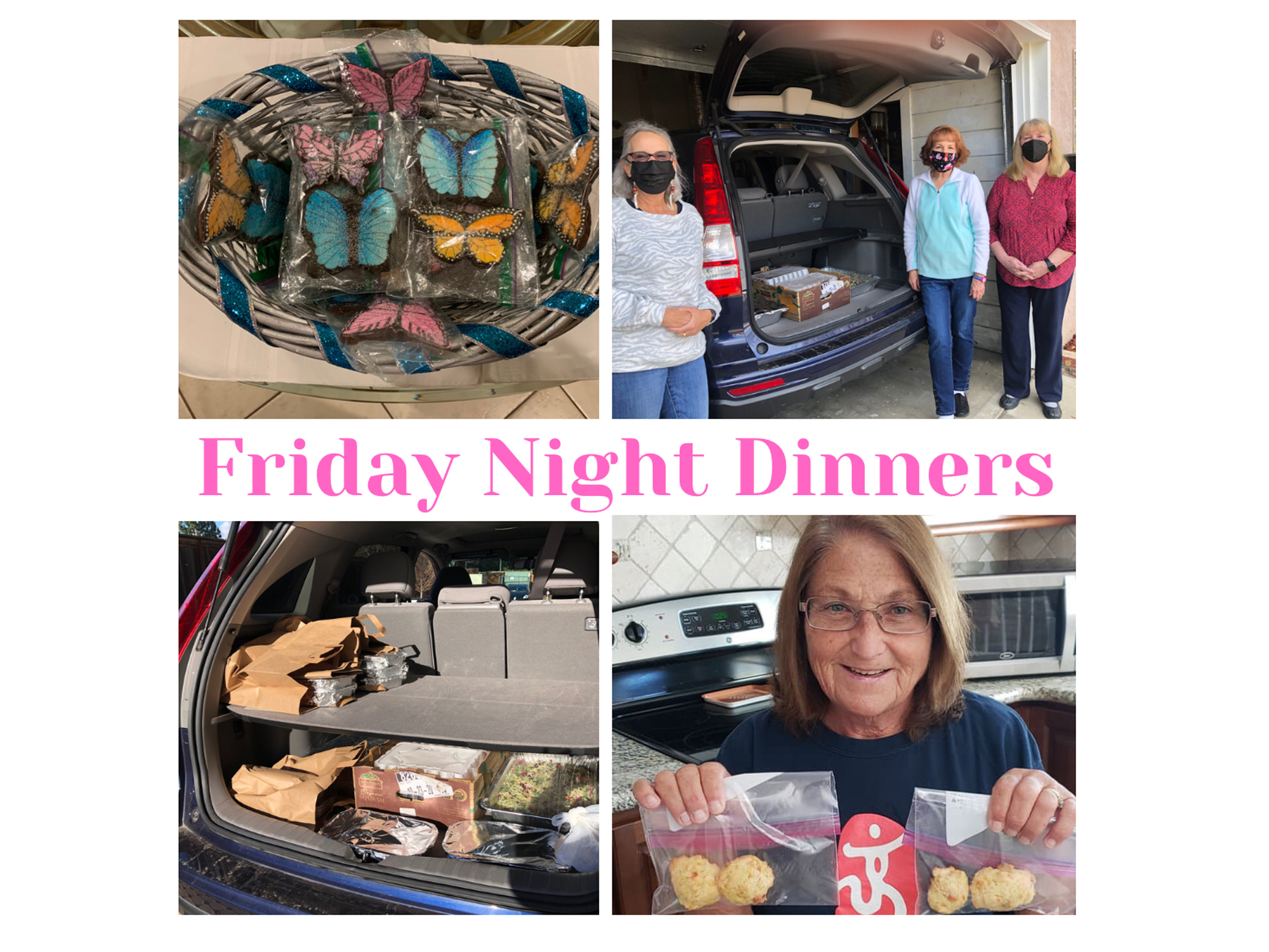 Delivering cookies and dinner to Family Supportive Housing