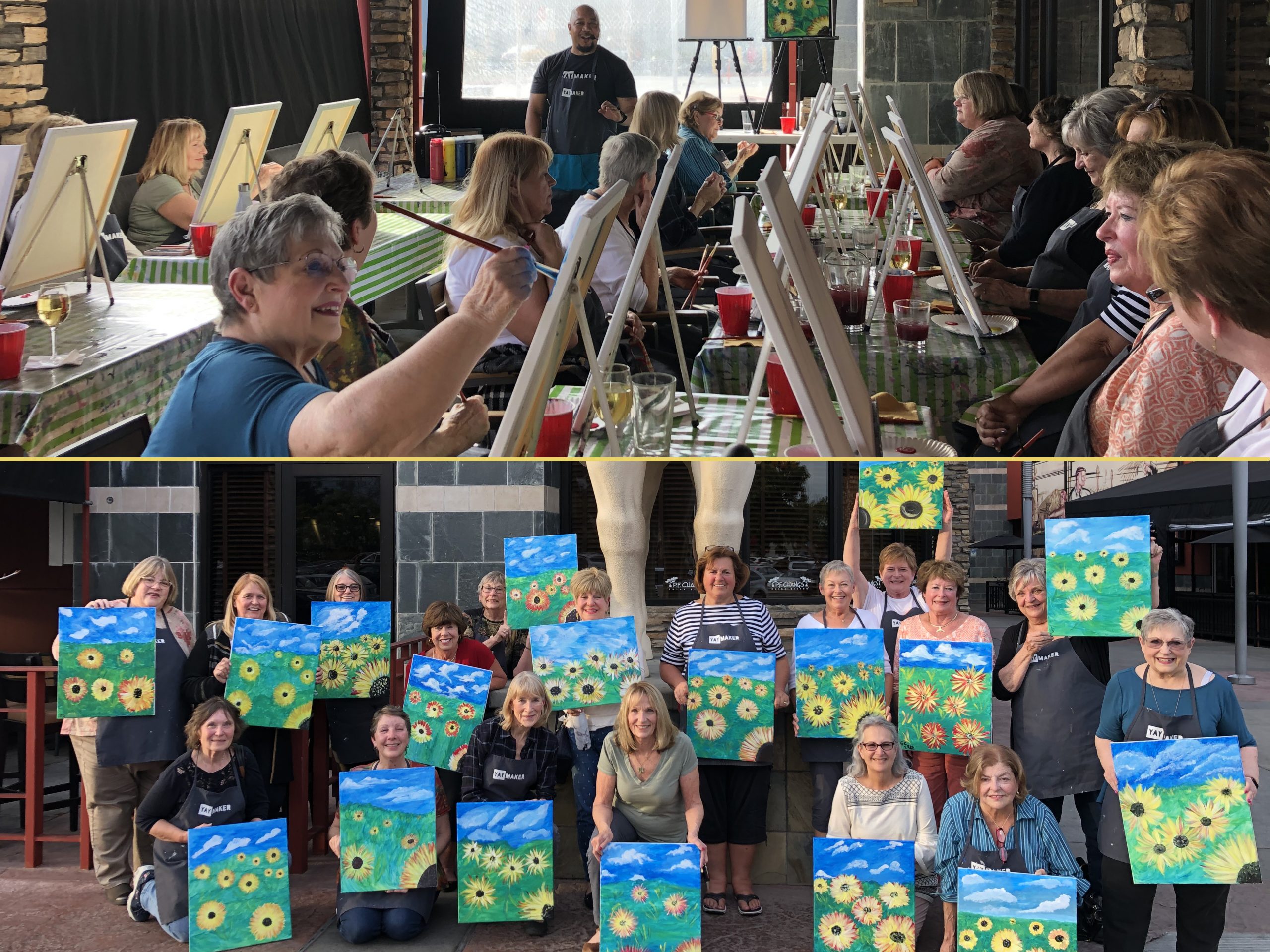 Painting Sunflowers fundraiser