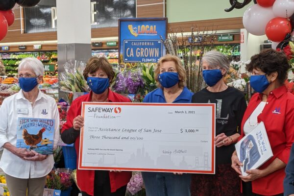 Receiving a big check from Safeway