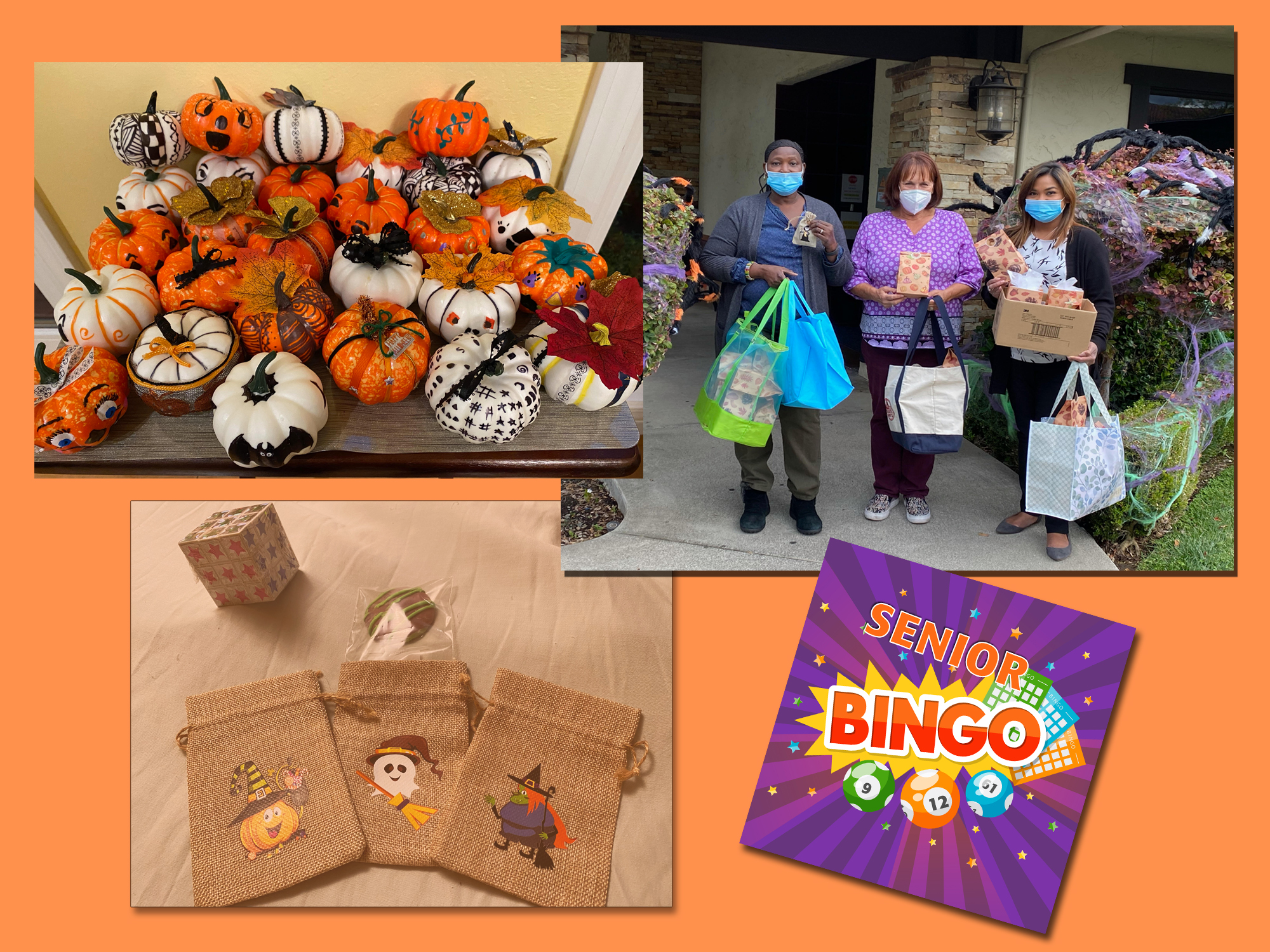 2021 Stonebrook Halloween Delivery - pumpkins and gift bags