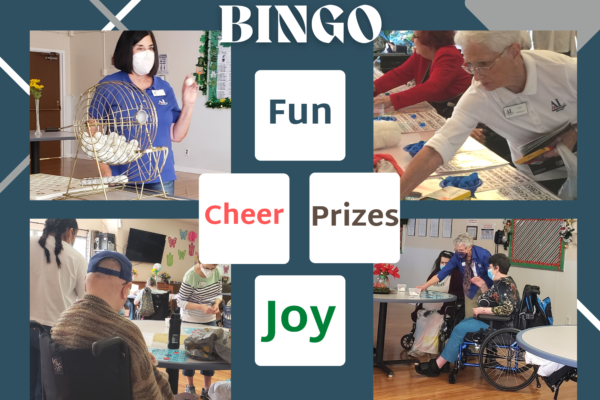 Playing Bingo with Seniors at Stonebrook