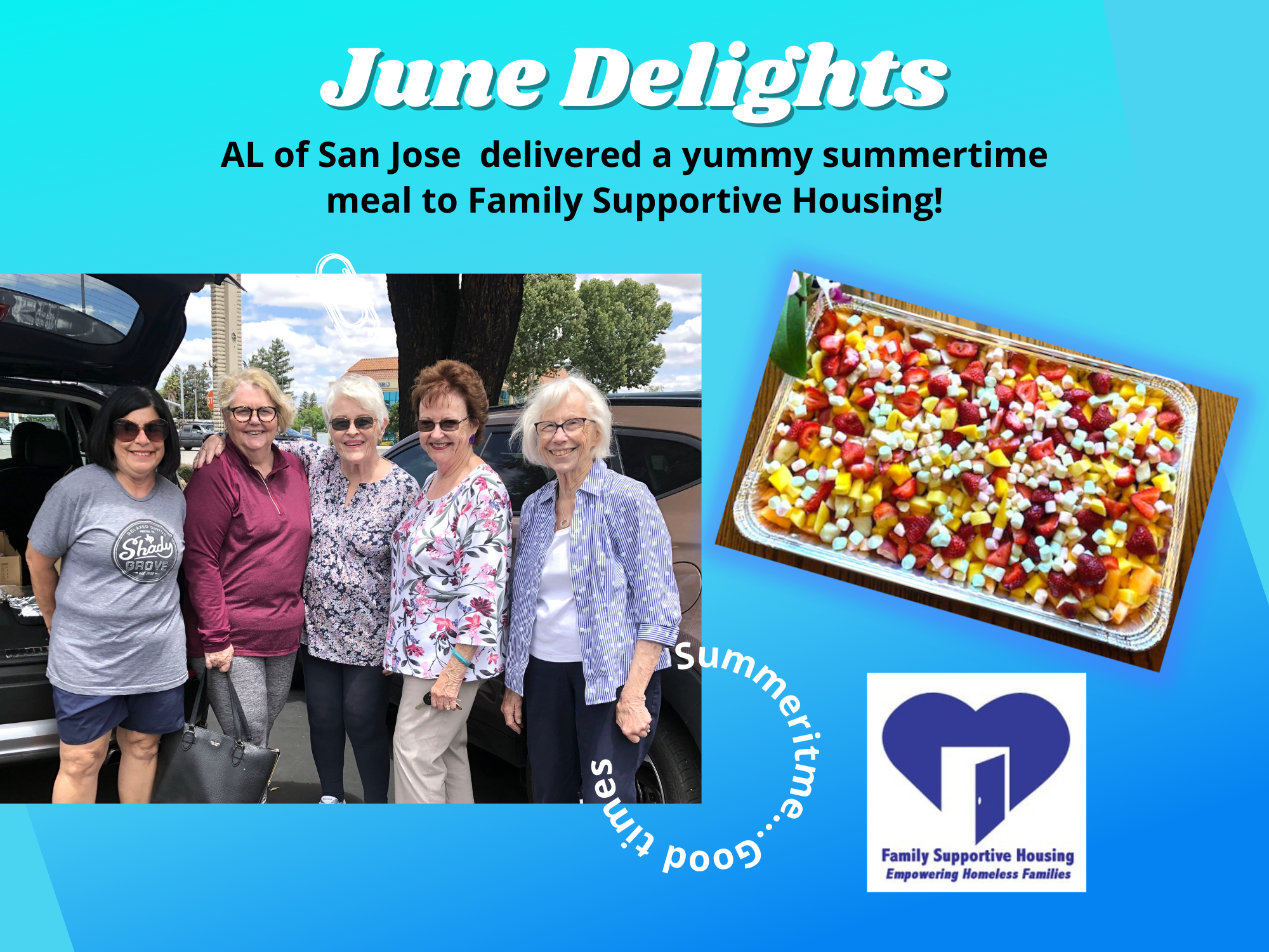 Summertime Meal Delivered to Family Supportive Housing