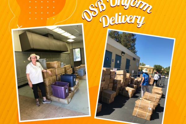 Boxes of uniforms delivered for distribution