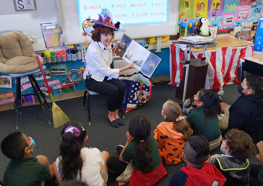 Readers Are Leaders Volunteer Reading in a Classroom