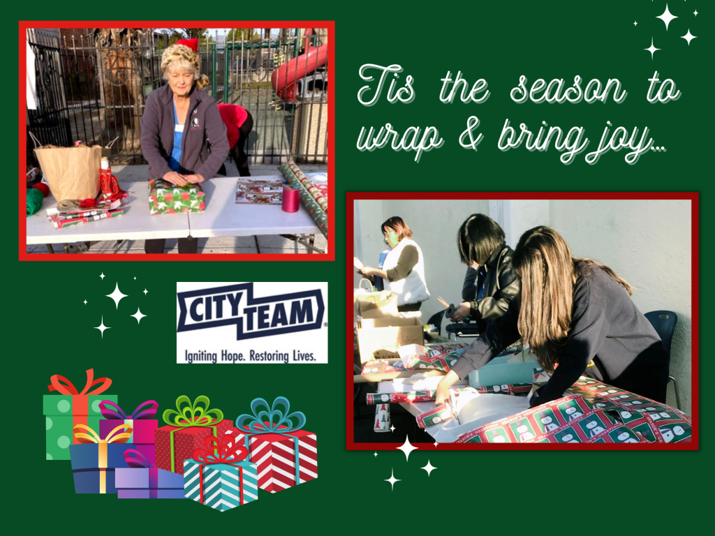 Wrapping Holiday Gifts at CityTeam Assistance League San
