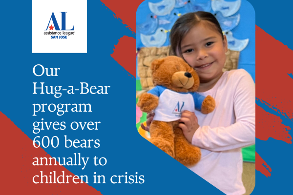 Our Hug-a-Bear program gives over 600 bears annually to children in crisis