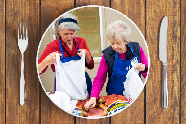 Packing Food at CityTeam