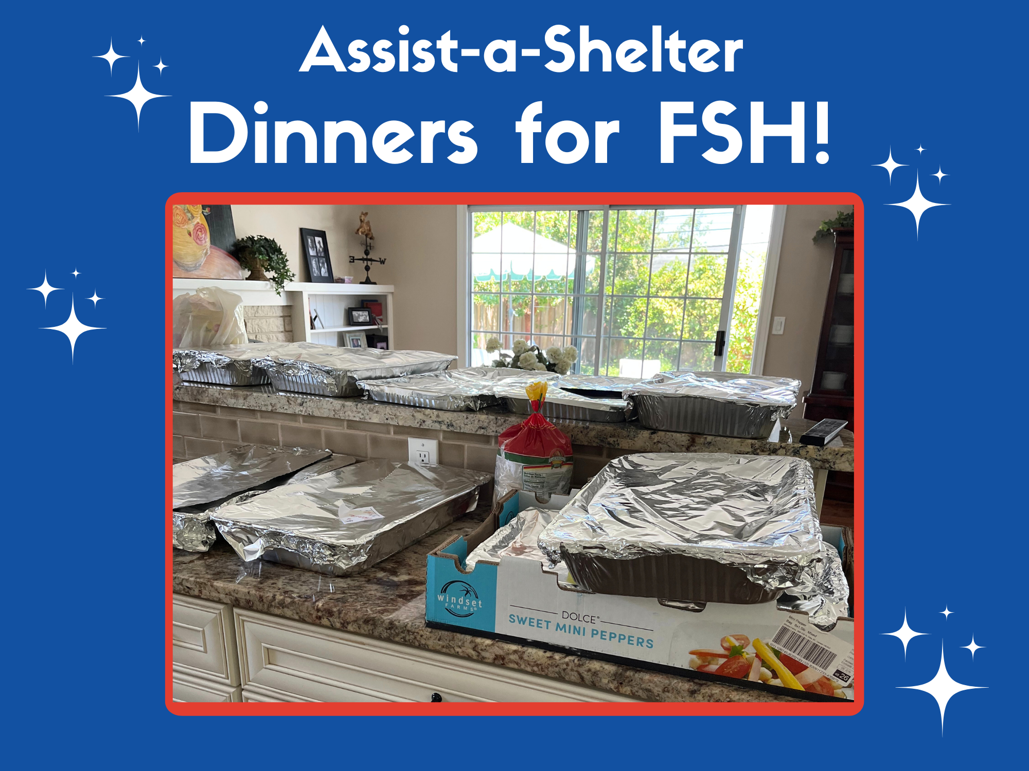 Cooking/Delivery Assist-a-Shelter Dinners for FSH