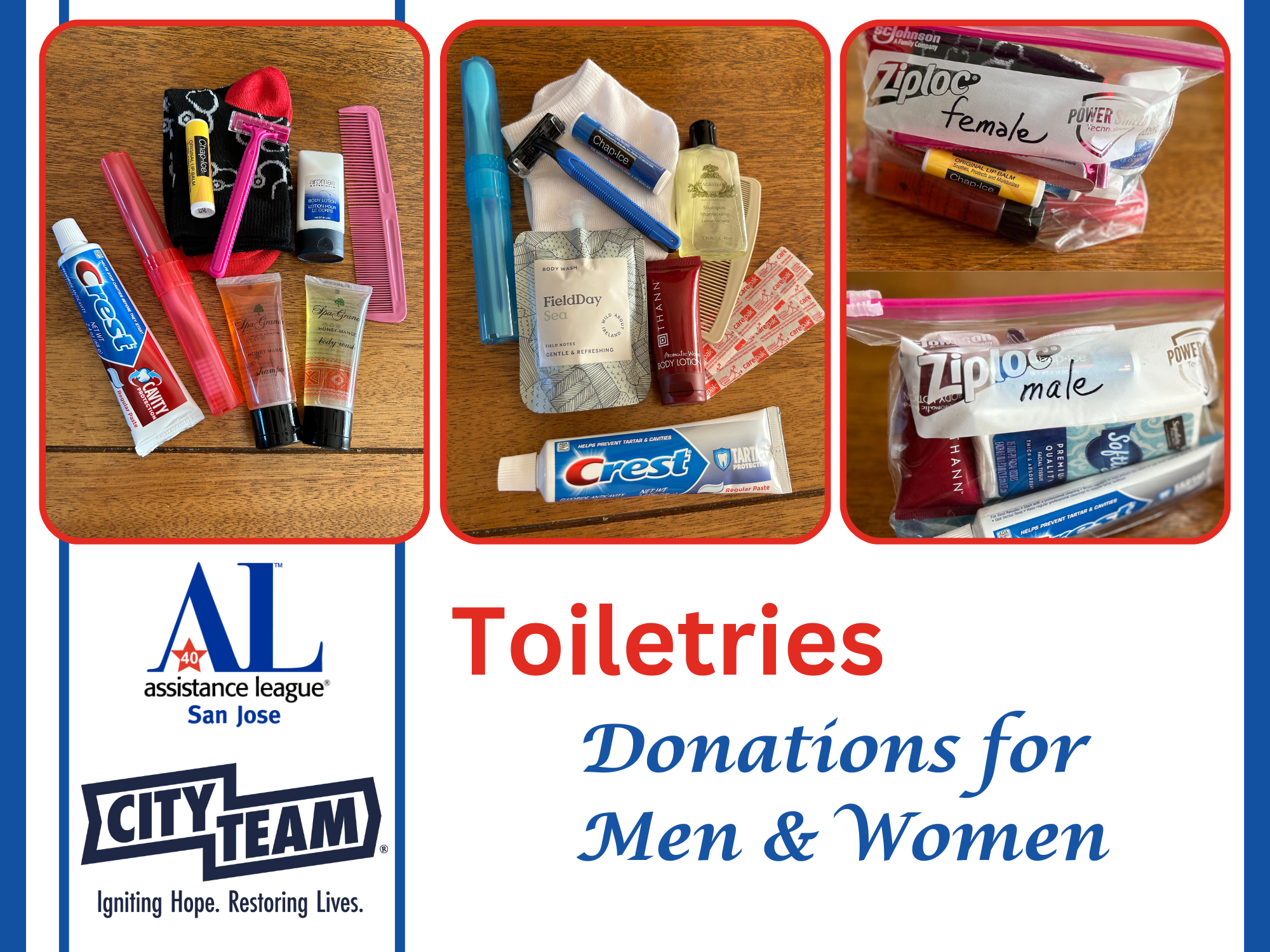 CityTeam Toiletries for Men and Women