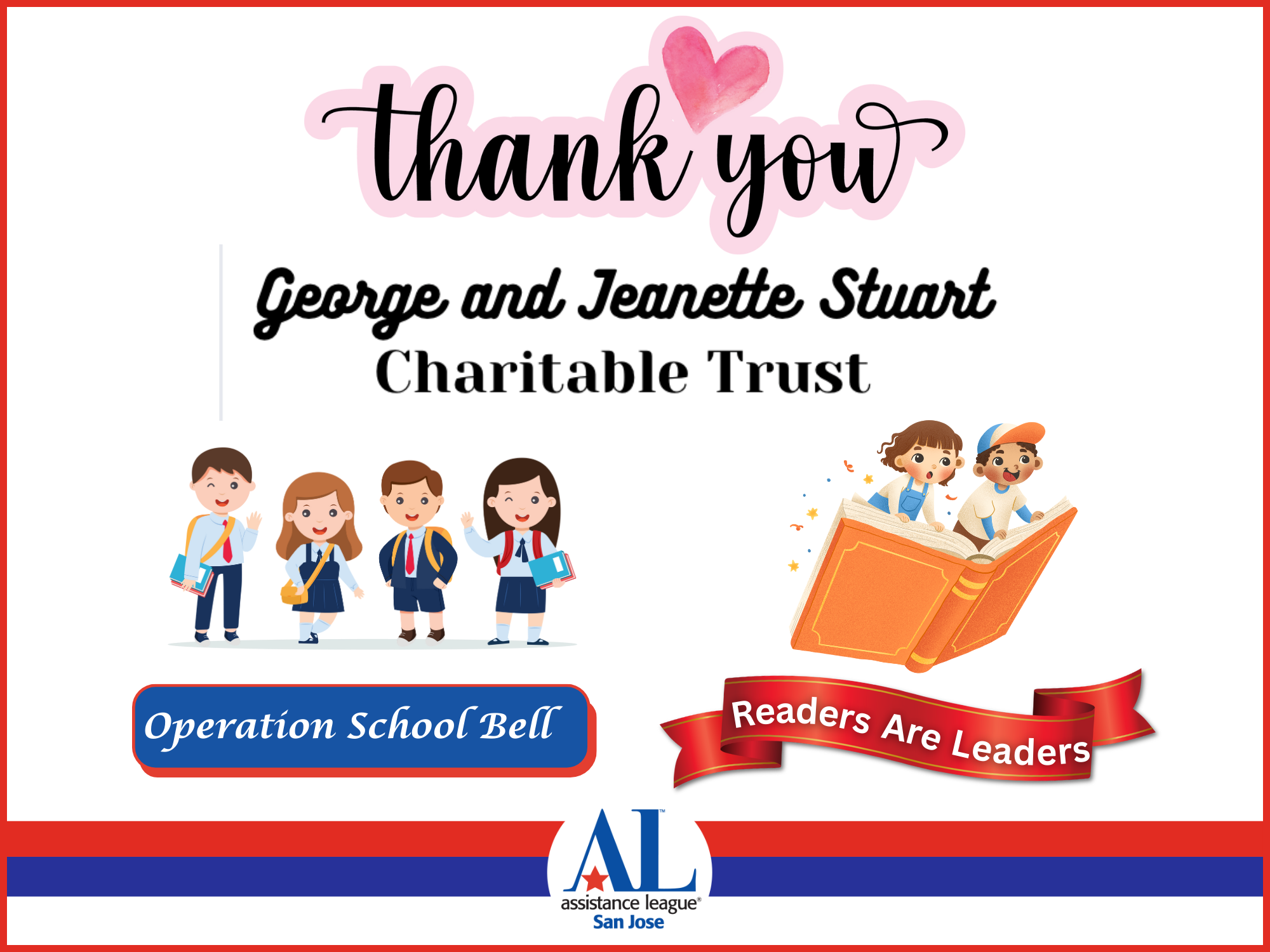 Thank you, George and Jeanette Stuart Charitable Trust