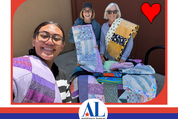 Donating quilts to Family Supportive Housing