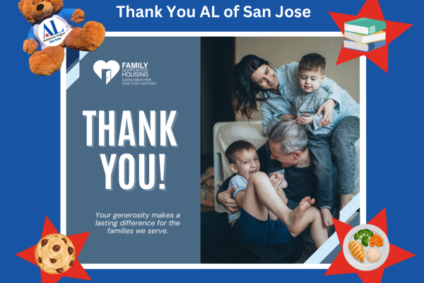 Thank You, AL of San Jose from Family Supportive Housing