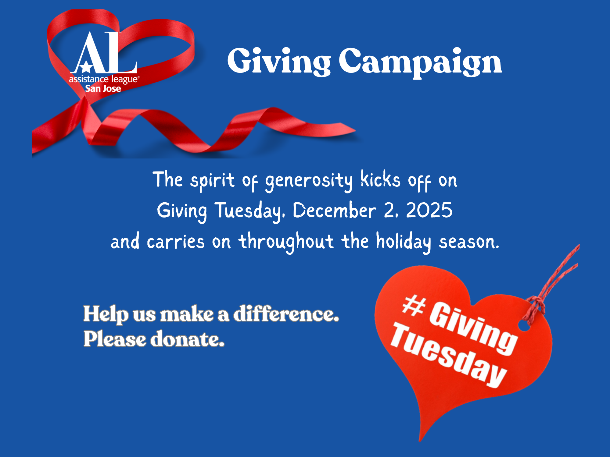 Giving Tuesday - Help Us Make a Difference