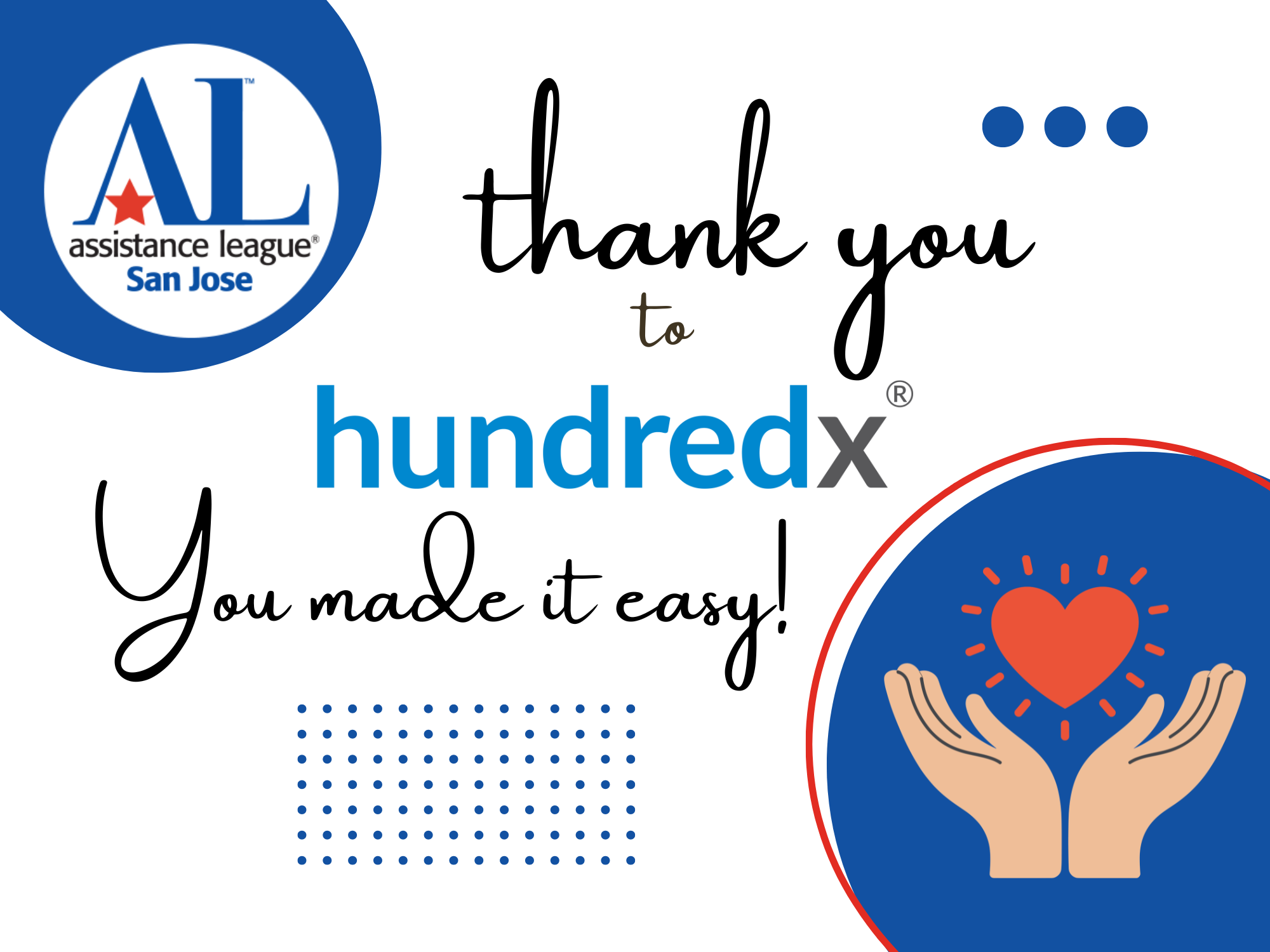 thank you to hundredx - you make it easy