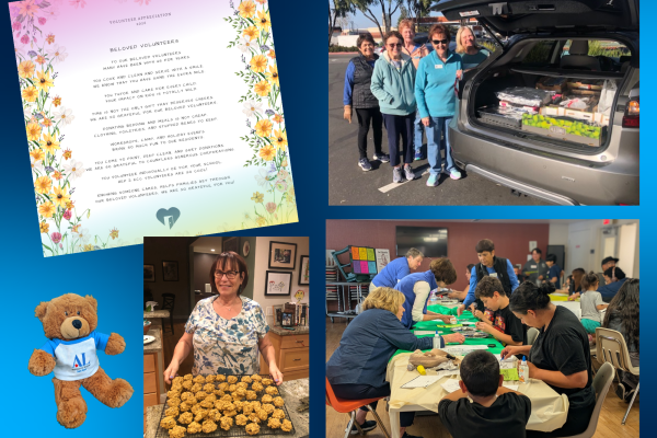 Thank You from Family Supportive Housing - dinners, Hug-a-Bears, Cookies, Events