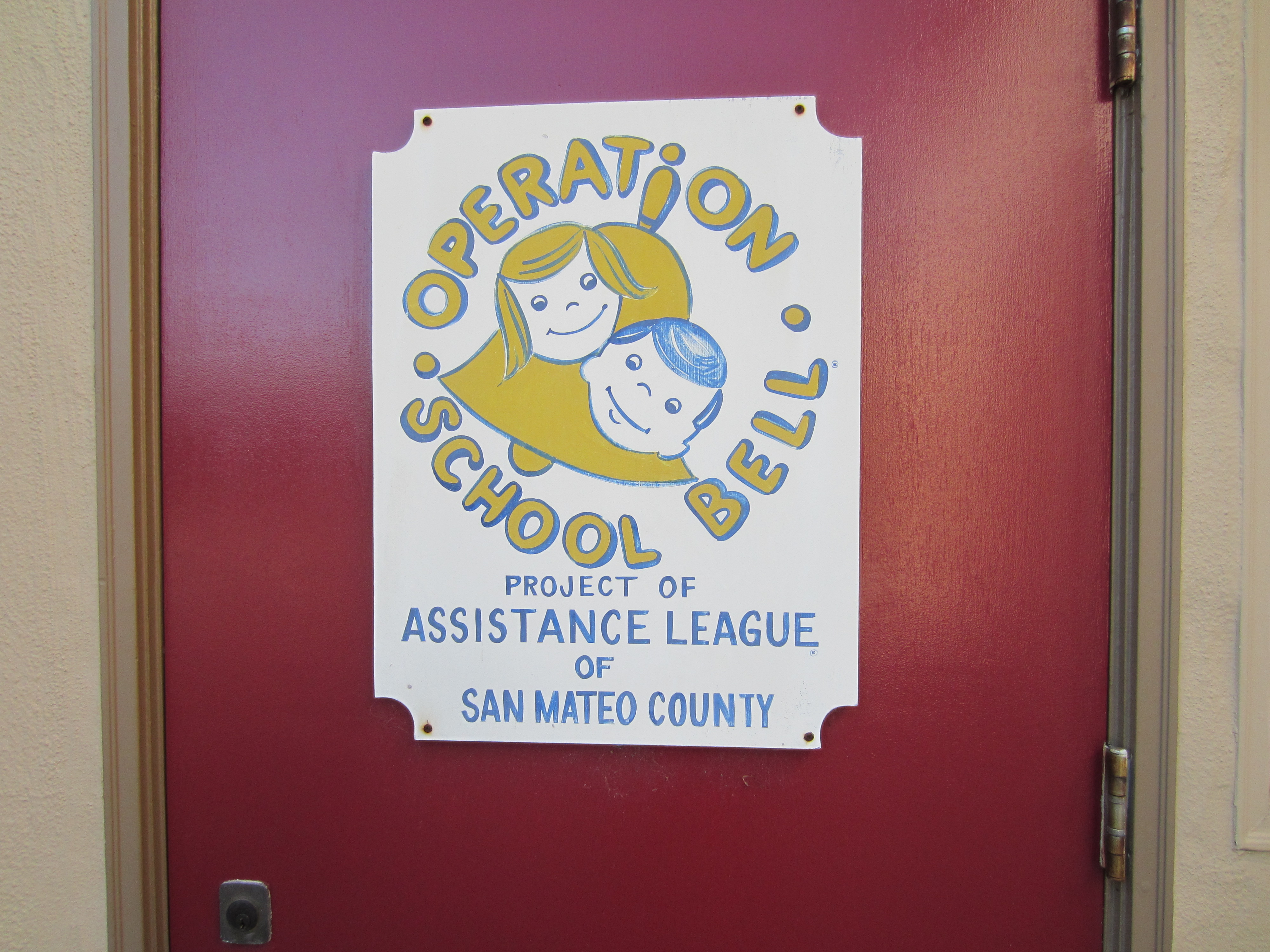 Sign on door