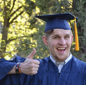 OS Cap Gown thumbs up_300