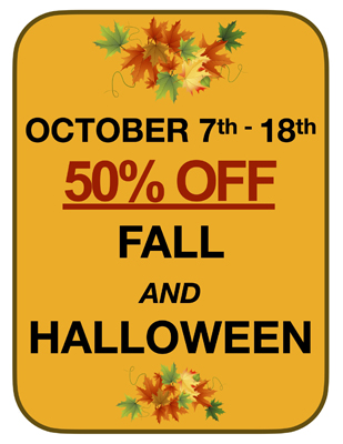 Thrift Shop Fall & Halloween Sale                                                                   October 7 — 18th