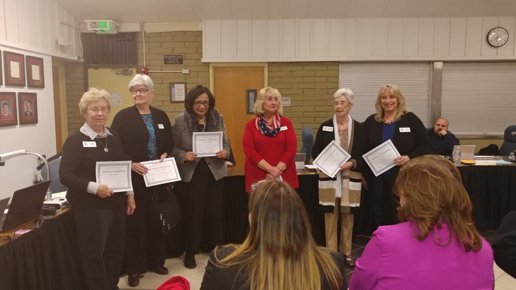 South Whittier School District Board Recognition of Assistance League of Whittier