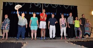 The Conroe Noon Lions Club pampered and styled 10 special-needs individuals from Bridgewood Farms as part of their annual Special Spring Style Show. Pictured (left to right): Steve Smith, Craig Sear, Stacy Brown, Sky Holak, Tim Veatch, Donna Crumpler, Trevor McNamara, Hannah Hafer, Brennon Life, Sandra Bulick.
