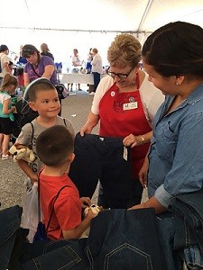 Seven chapters of the Assistance League hosted a “Chapters for Children” two-day “shopping” event at Camp Pendleton on Aug. 13 and 14 for identified Marine dependents. Assistance League of Temecula Valley provides two pairs of boys’ jeans to each boy every year. Courtesy photo