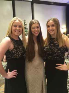 Assisteens Stephanie Stabile, Jessica Wakefield and Carli Speers helped out at the annual Assistance League fundraiser. (Photo by Suzanne Sproul)