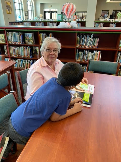 Colleen Cremer with her Reading Buddy